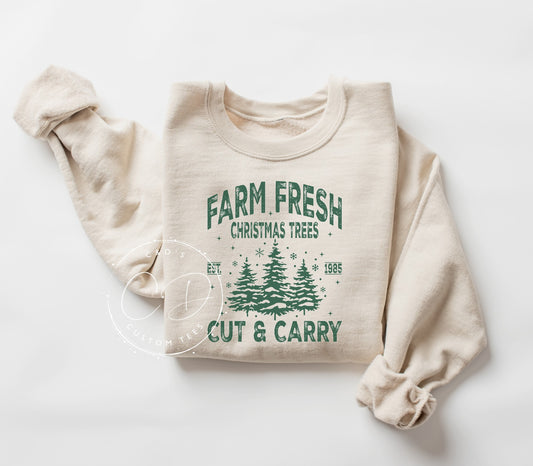 Farm Fresh Christmas Graphic Sweatshirt