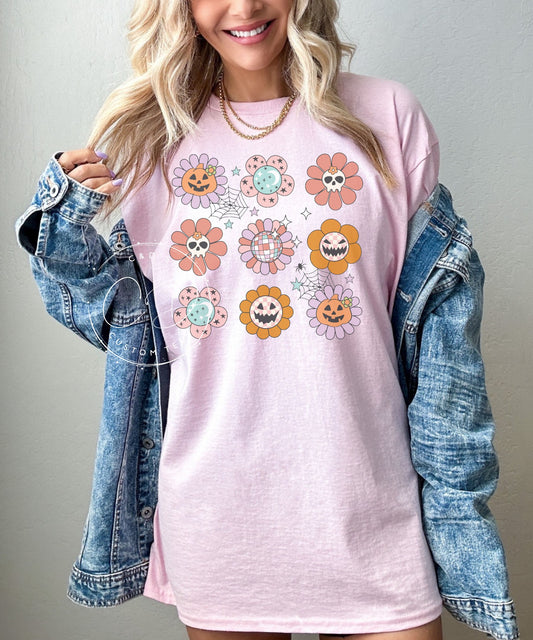 Halloween Flowers Graphic Tee