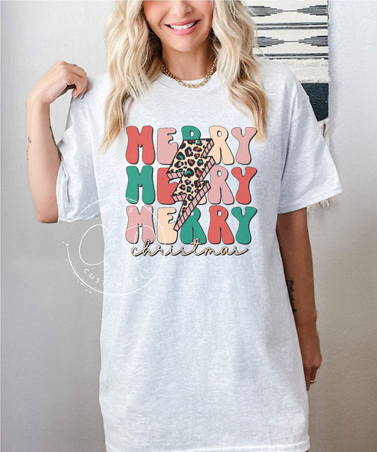 Merry Merry Merry Christmas Graphic Tee