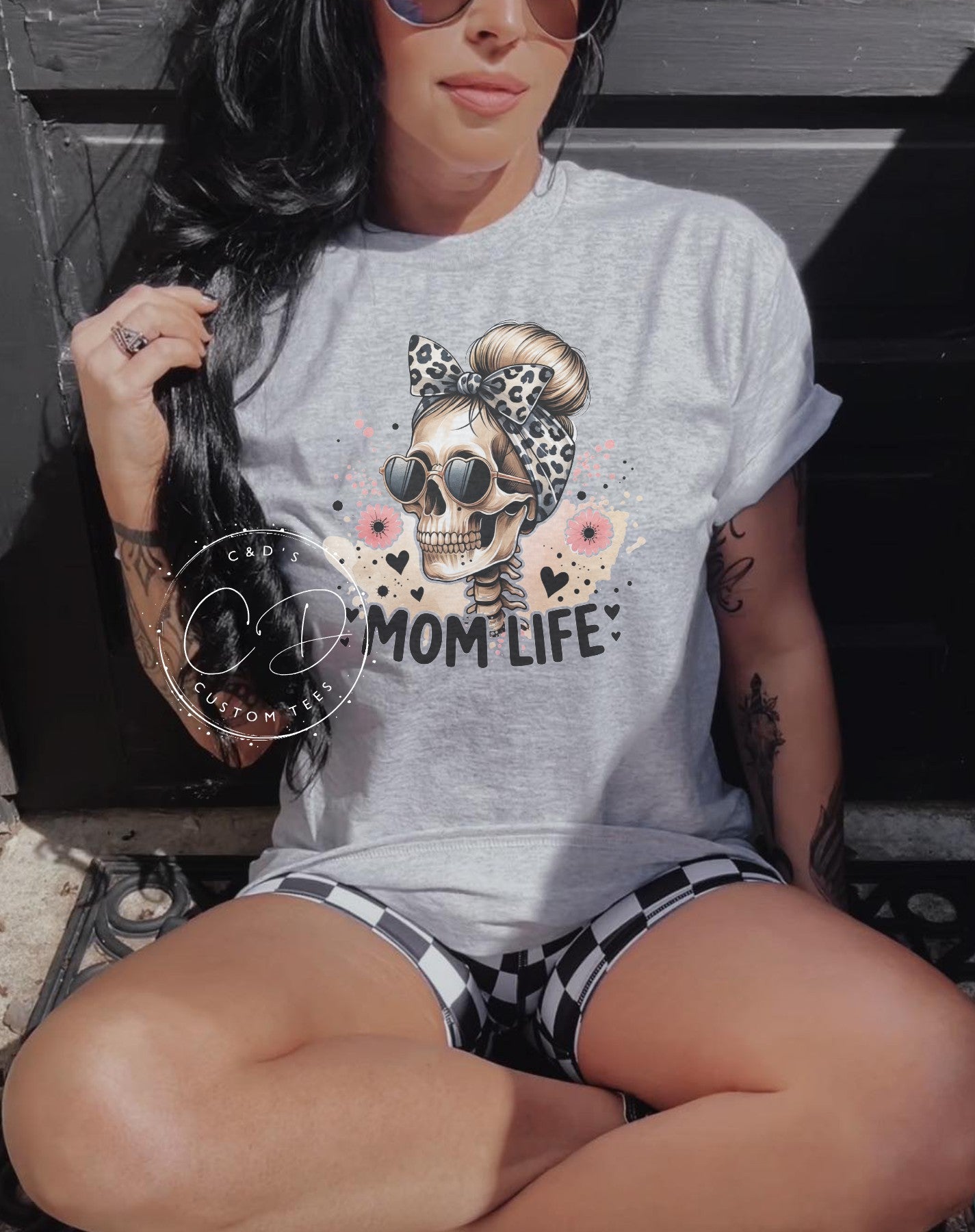 Mom Life Leopard Graphic Tee