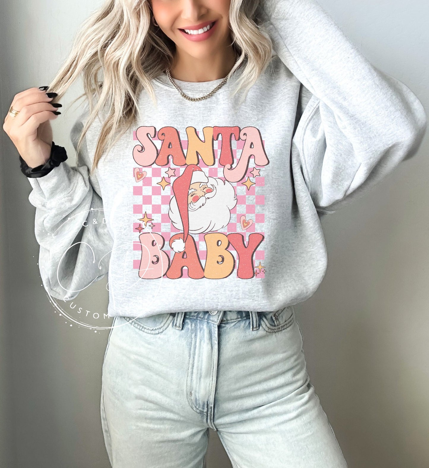 Santa Baby Christmas Graphic Sweatshirt