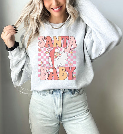 Santa Baby Christmas Graphic Sweatshirt