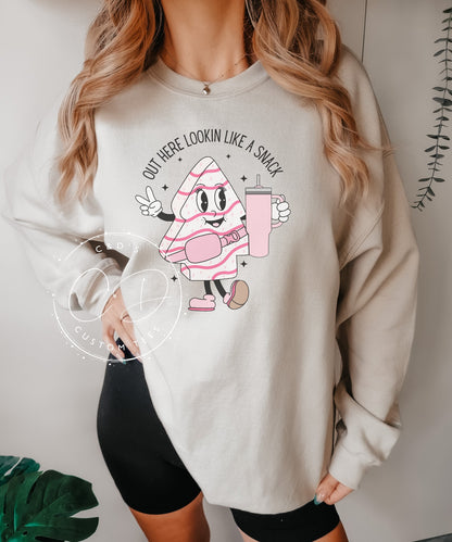 Looking Like A Snack Christmas Graphic Sweatshirt