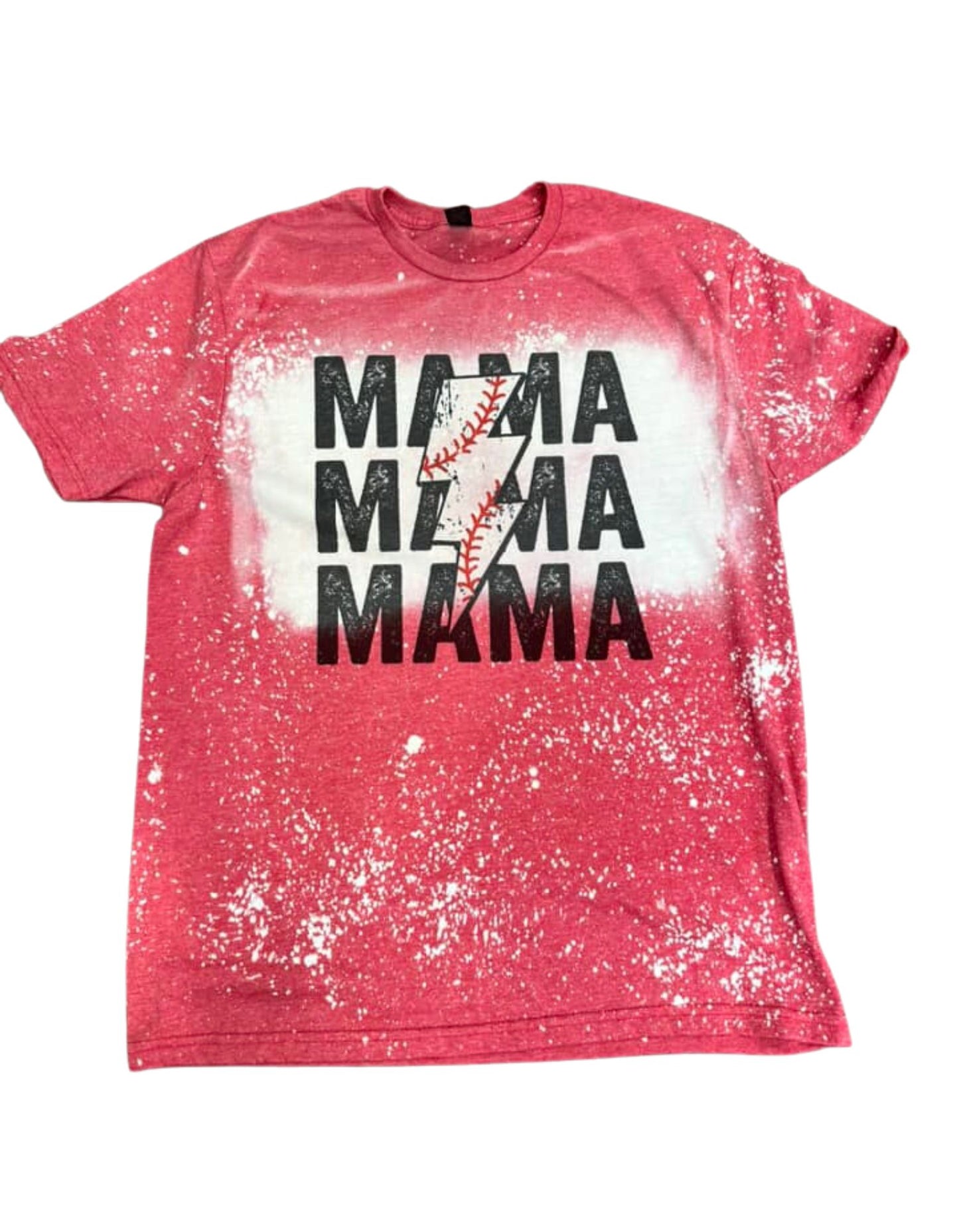 Baseball Bolt Mama Bleached Tee