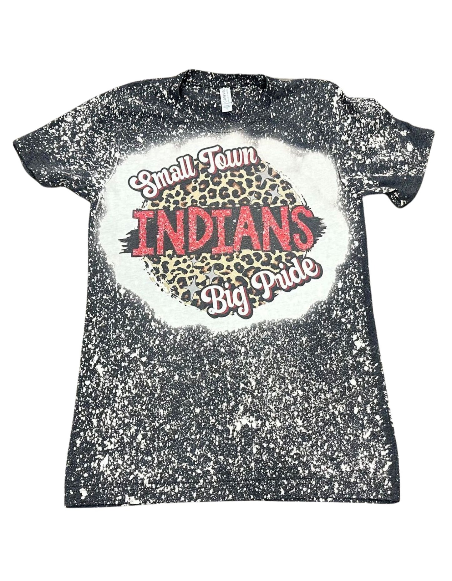 Indians Small Town Big Pride Bleached Tee