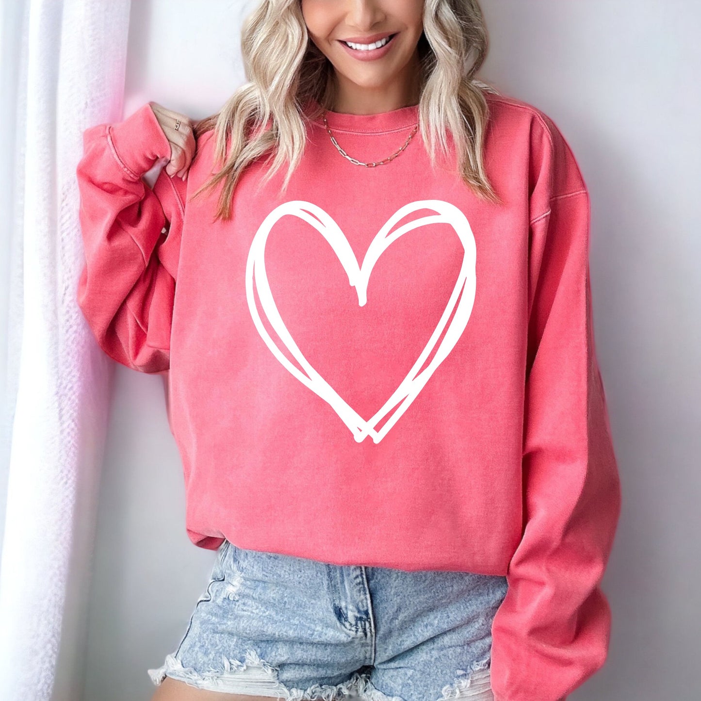 Swirl Heart Comfort Color Sweatshirt