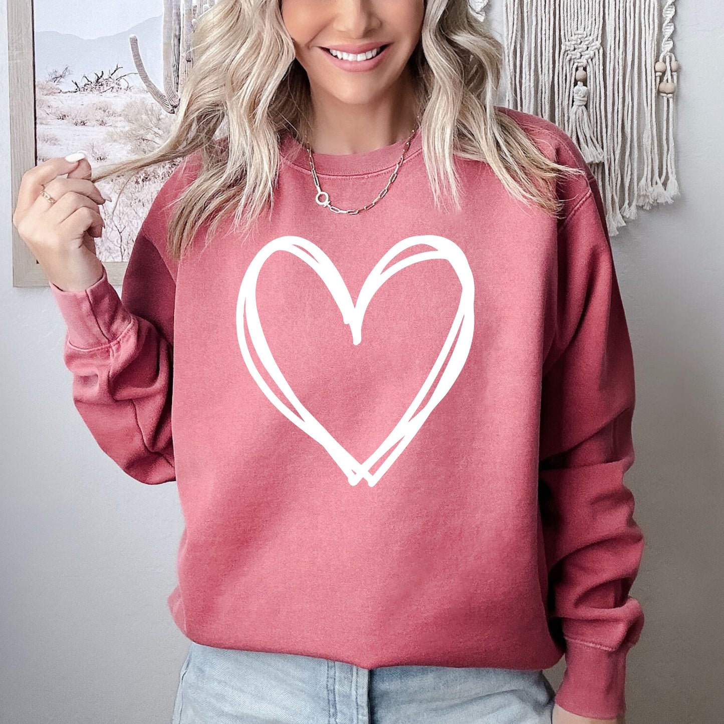 Swirl Heart Comfort Color Sweatshirt