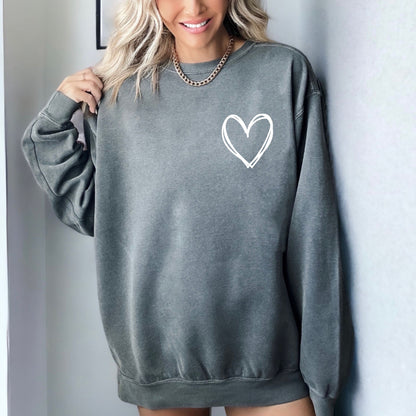 Heart Pocket Comfort Color Sweatshirt