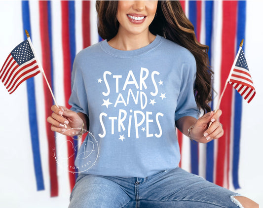 Stars and Stripes Comfort Color Tee