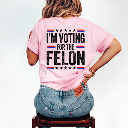 Voting Felon Comfort Color Tee