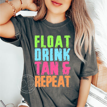 Float Drink Tan Comfort Color Tee