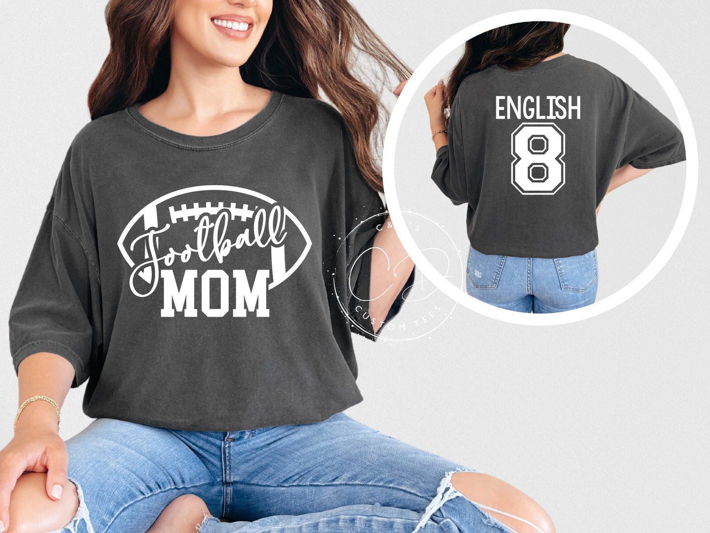 Football Mama Comfort Color Tee