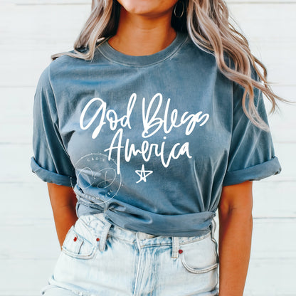 God Bless America Comfort Color Tee