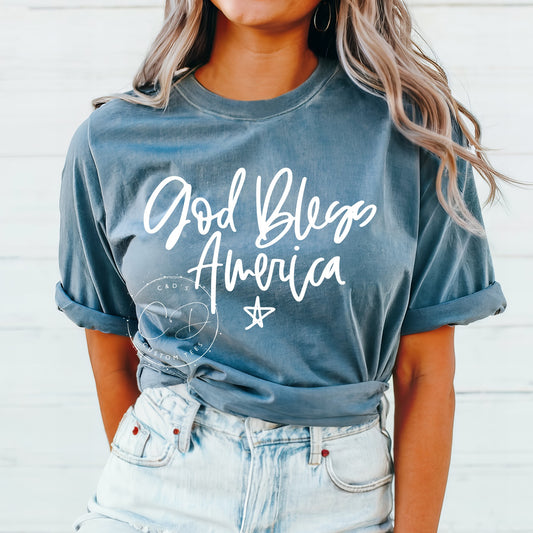 God Bless America Comfort Color Tee