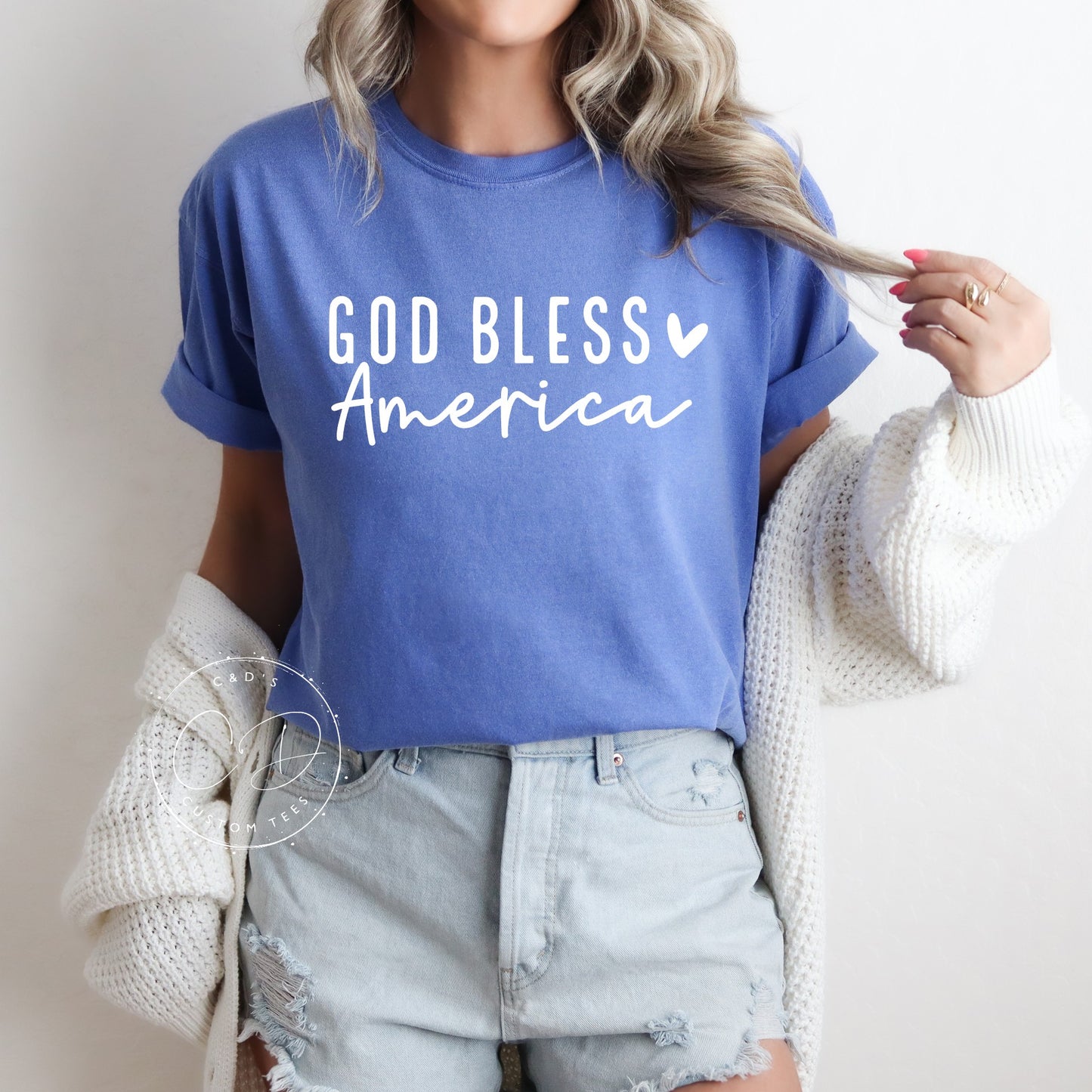 God Bless America Comfort Color Tee