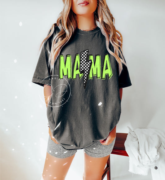 Mama Checkered Comfort Color Tee