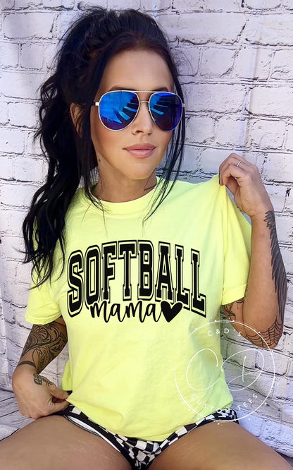 Softball Mama Comfort Color Tee