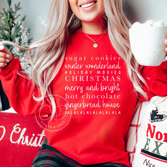 Christmas Words Sweatshirt