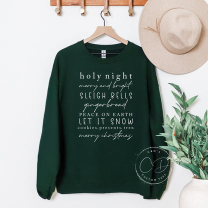 Christmas Words Sweatshirt