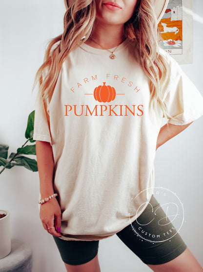 Farm Fresh Pumpkins Comfort Color Tee