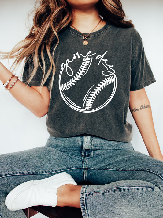 Game Day Baseball Comfort Color Tee