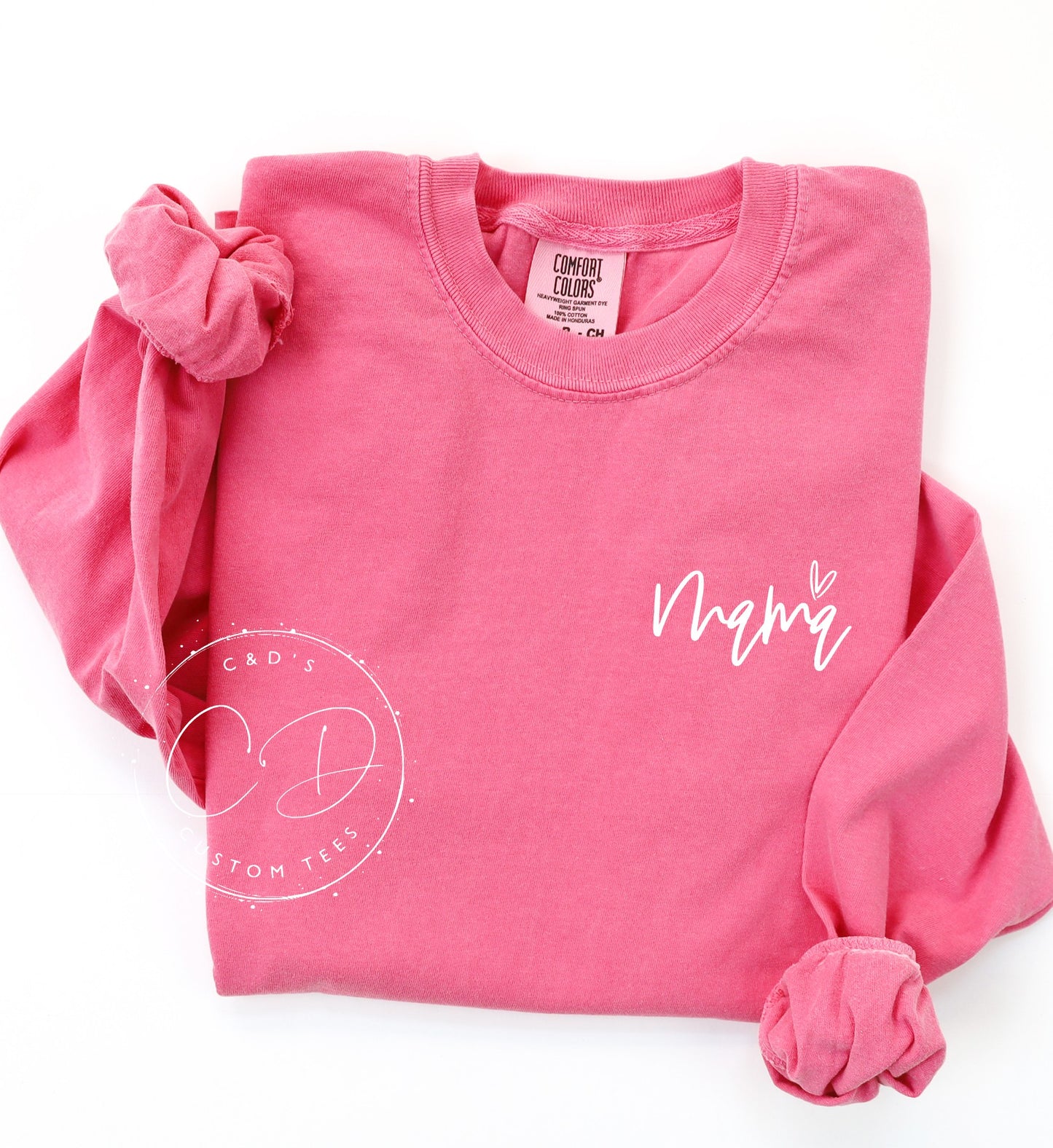 Mama Pocket Comfort Color Long Sleeve