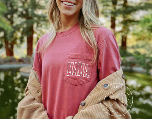 Mama Pocket Comfort Color Tee