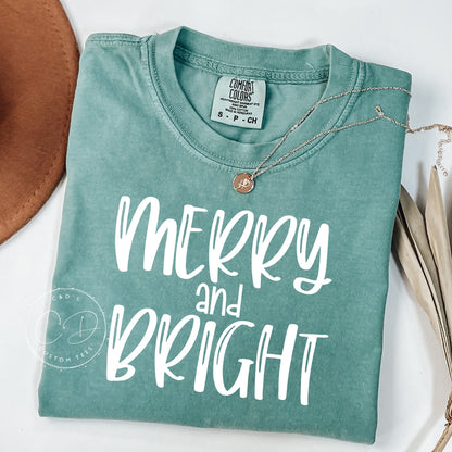 Merry and Bright Comfort Color Tee