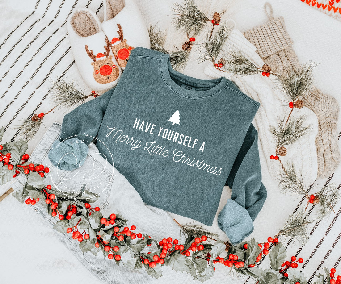 Have Yourself A Merry Little Christmas Comfort Color Sweatshirt