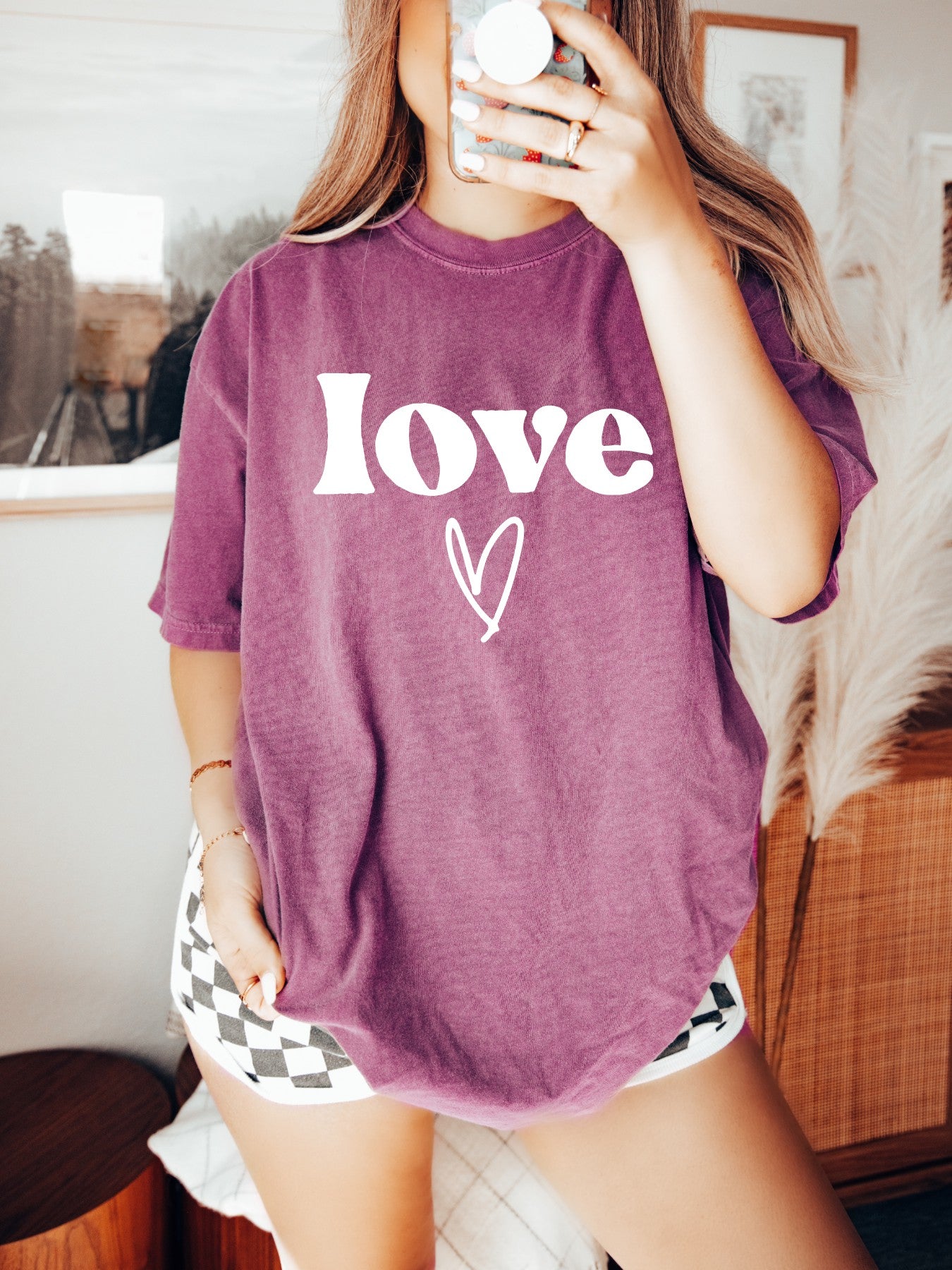 Love Heart Comfort Color Tee