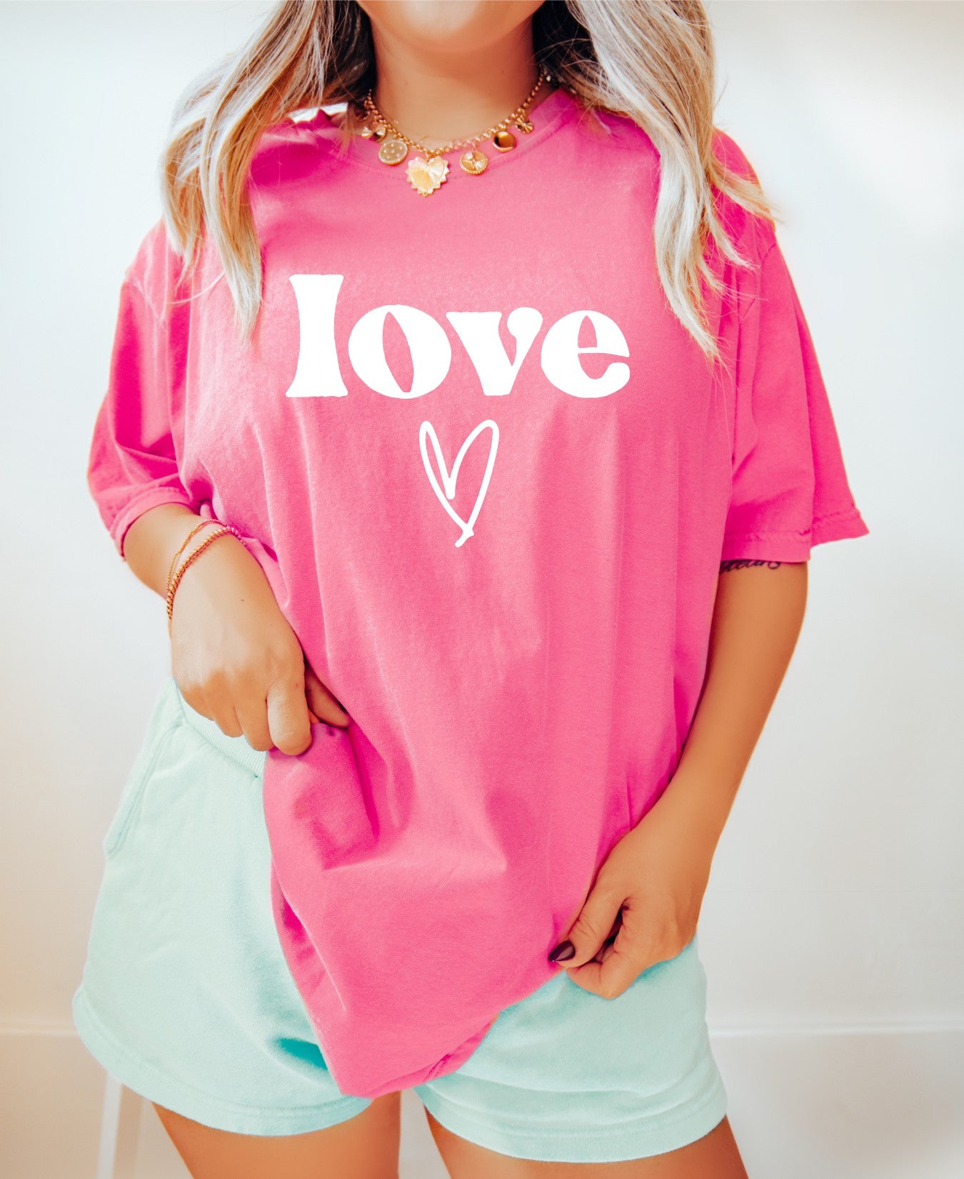 Love Heart Comfort Color Tee