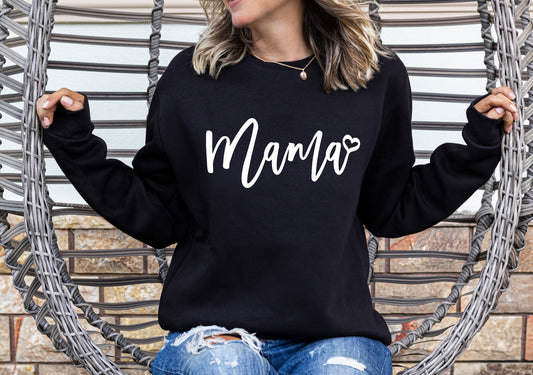 Mama Script Heart Sweatshirt
