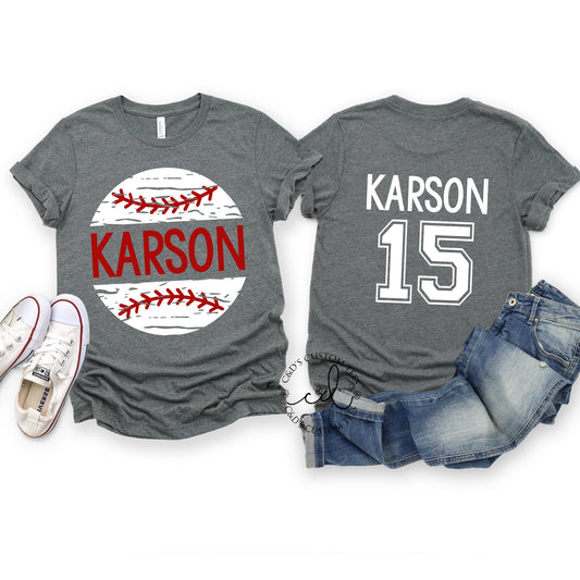 Custom Front/Back Baseball Shirt