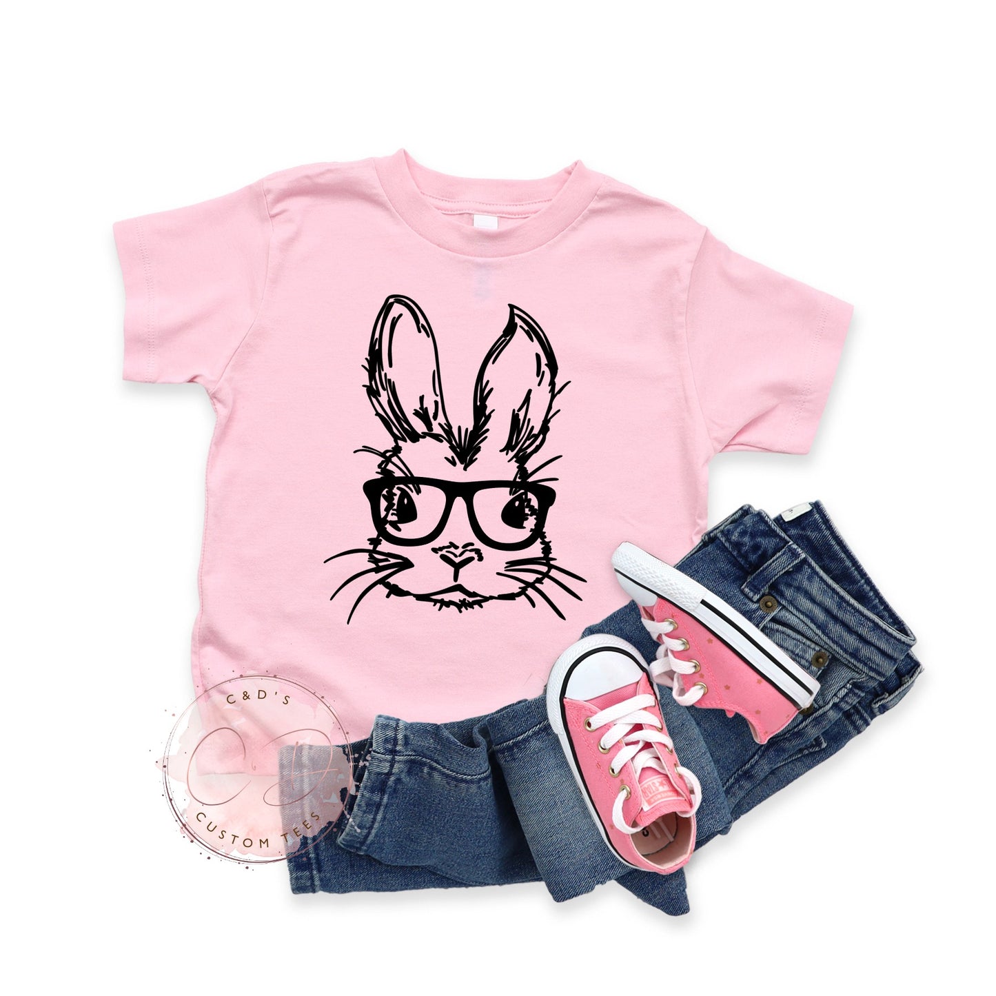 Kids Bunny Glasses Shirt