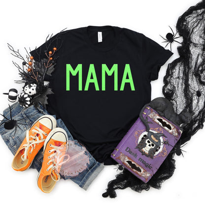 Halloween Mama Neon Glitter Shirt