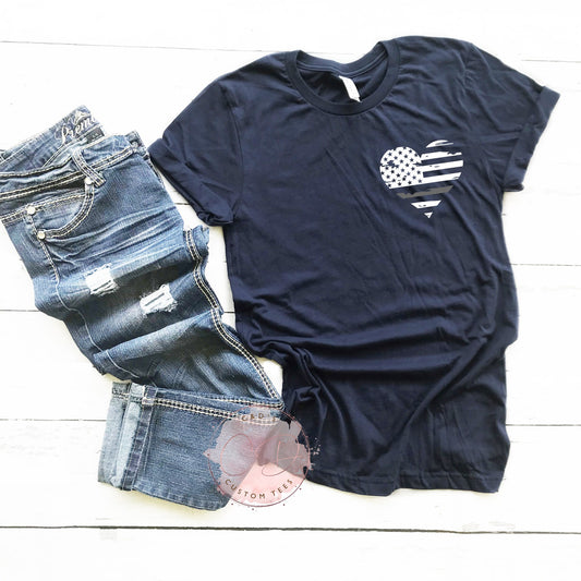 Heart Grey Line Shirt