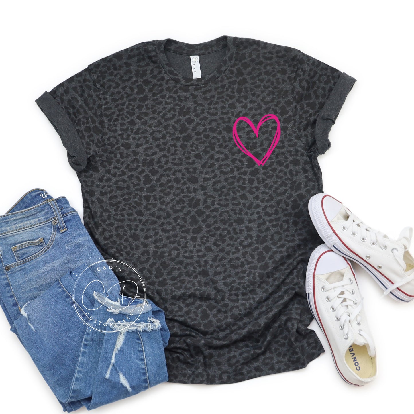 Heart Leopard Tee