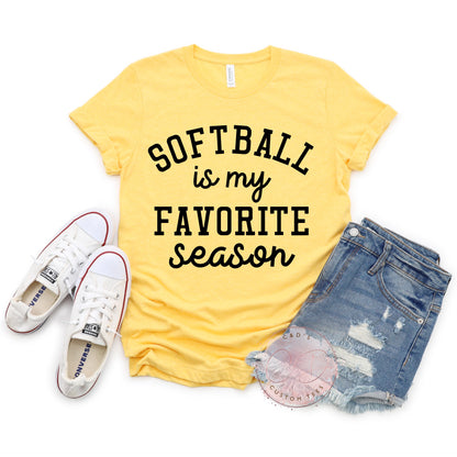 Softball Is My Favorite Season Shirt