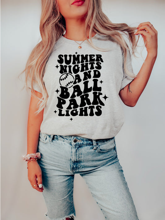 Summer Nights and Ballpark Lights Tee