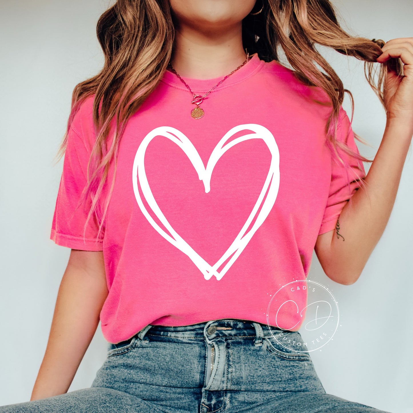 Swirl Heart Comfort Color Tee