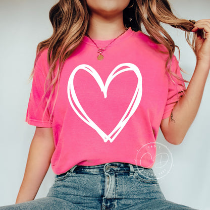 Swirl Heart Comfort Color Tee