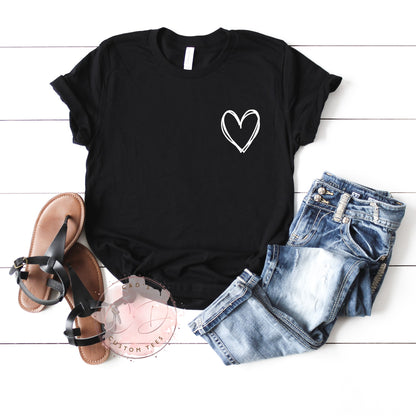 Swirl Heart Pocket Tee