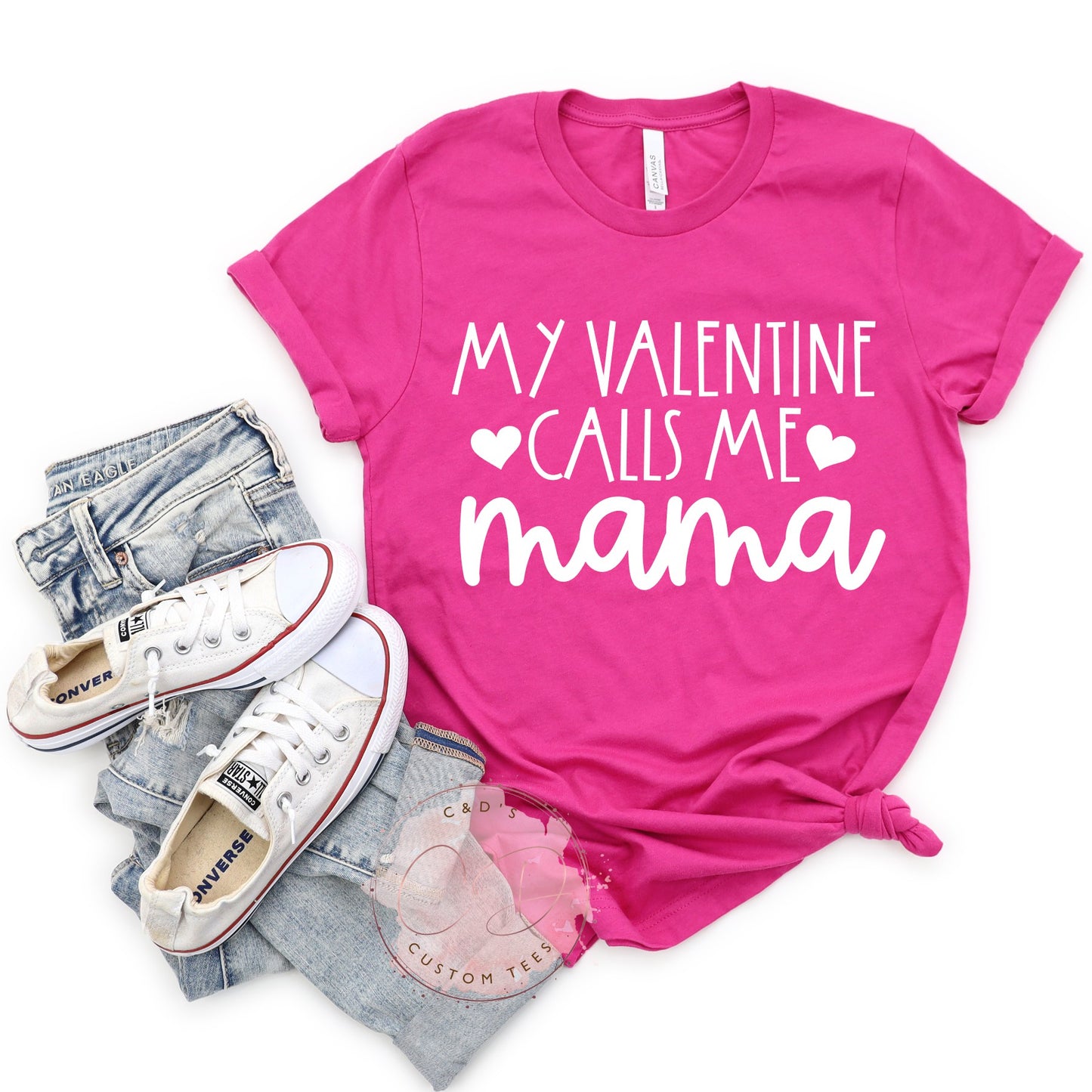 My Valentine Calls Me Mama Tee