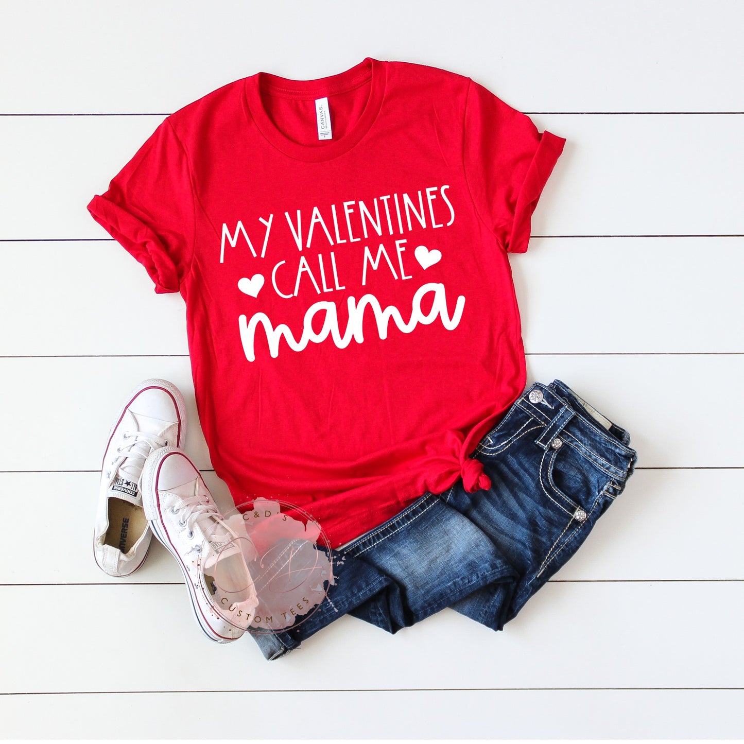 My Valentines Call Me Mama Tee